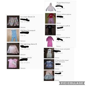 16 item 2T girls clothes mystery box